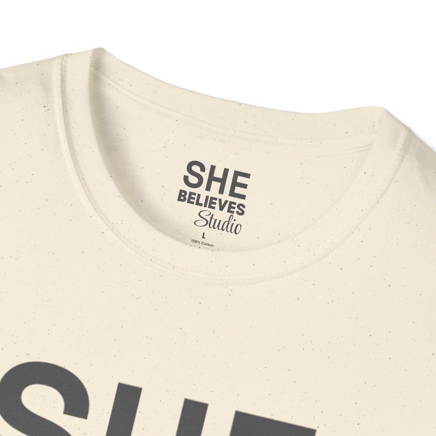 SHE BELIEVES Signature Tee — Cream