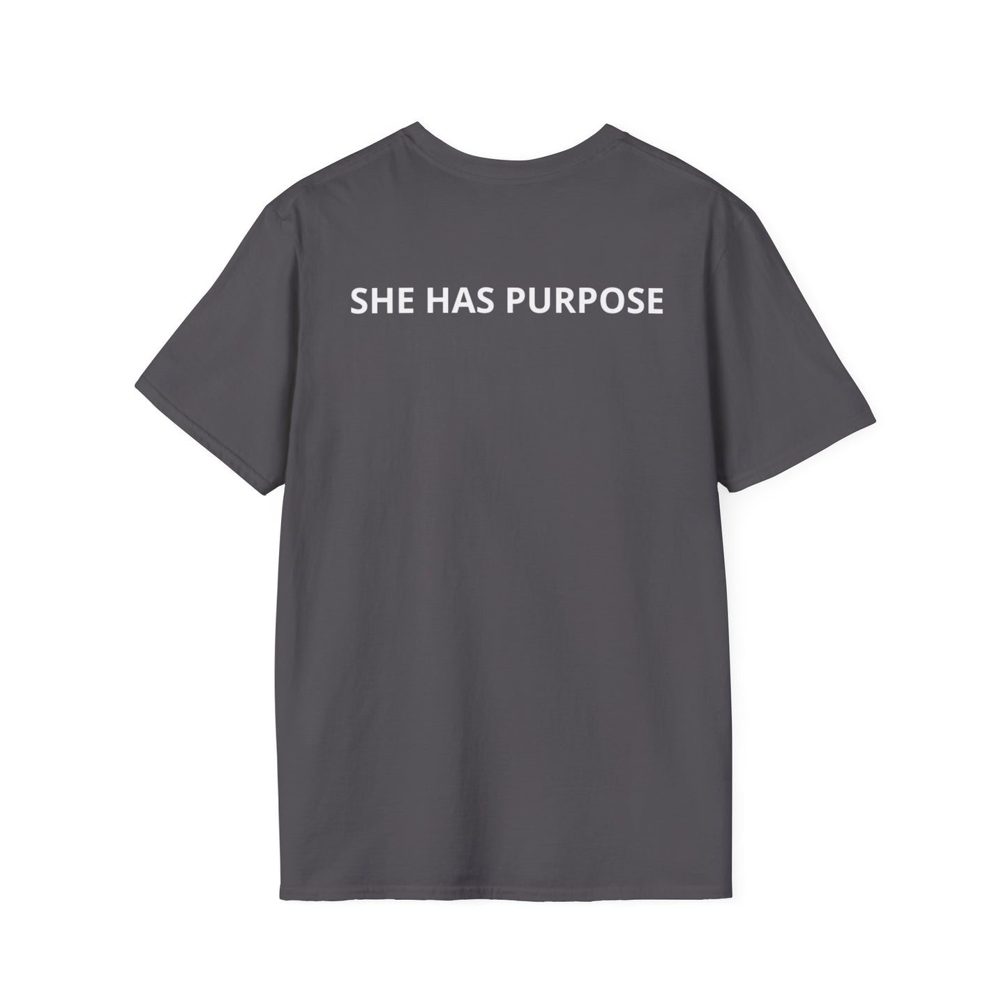 SHE BELIEVES Signature Tee — Charcoal Gray
