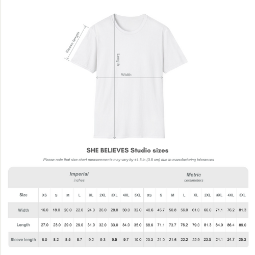 SHE BELIEVES Signature Tee — Blush
